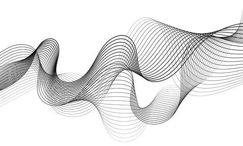 Abstract wave element for design. Digital frequency track equalizer. Stylized Stock Illustration