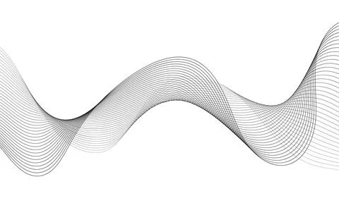 Abstract wave element for design. Digital frequency track equalizer. Stylized Stock Illustration