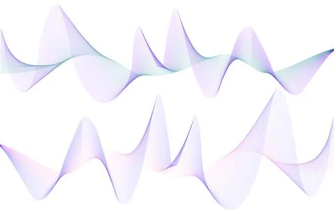 Abstract wave element for design. Digital frequency track equalizer. Stylized Stock Illustration
