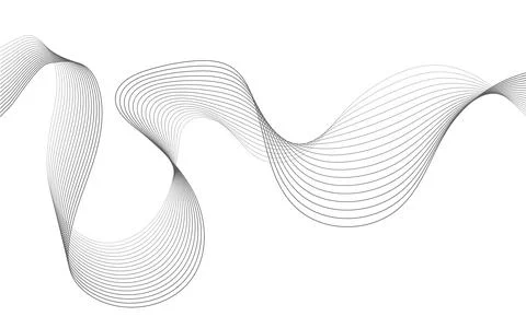 Abstract wave element for design. Digital frequency track equalizer. Stylized Stock Illustration