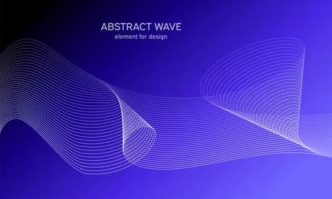 Abstract wave element for design. Digital frequency track equalizer. Styliz.. Stock Illustration