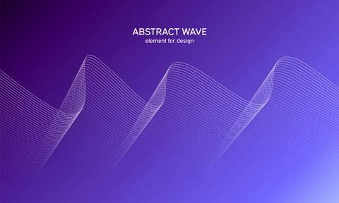 Abstract wave element for design. Digital frequency track equalizer. Stylized Stock Illustration