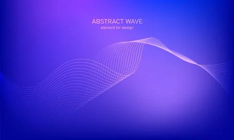 Abstract wave element for design. Digital frequency track equalizer. Stylized Stock Illustration