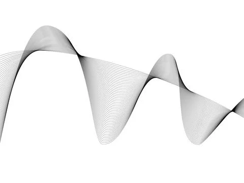 Abstract wave element for design. Digital frequency track equalizer. Stylized Stock-Illustration