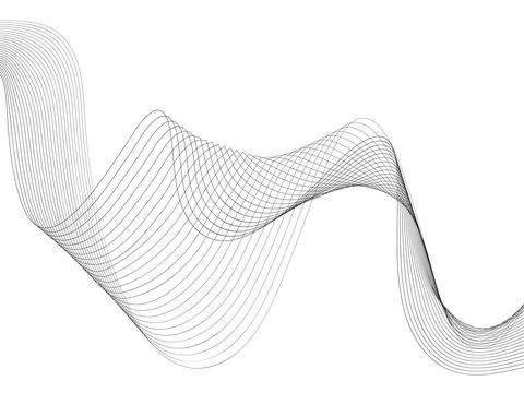 Abstract wave element for design. Digital frequency track equalizer. Stylized Stock Illustration