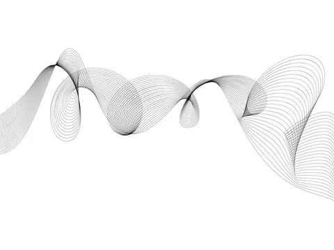 Abstract wave element for design. Digital frequency track equalizer. Stylized Stock Illustration