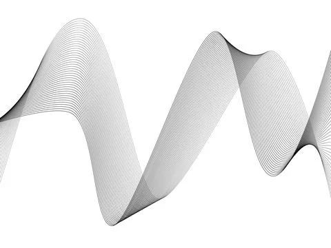 Abstract wave element for design. Digital frequency track equalizer. Styliz.. Stock Illustration