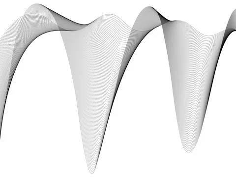 Abstract wave element for design. Digital frequency track equalizer. Stylized Stock Illustration