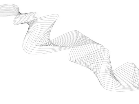 Abstract wave element for design. Digital frequency track equalizer. Stylized Stock Illustration