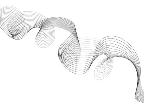 Abstract wave element for design. Digital frequency track equalizer. Stylized Stock Illustration