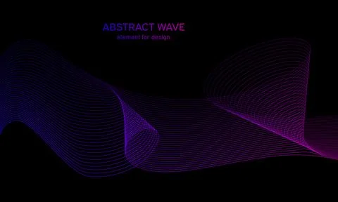 Abstract wave element for design. Digital frequency track equalizer. Stylized Stock Illustration