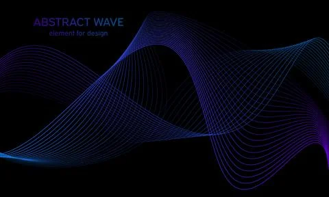 Abstract wave element for design. Digital frequency track equalizer. Stylized Stock Illustration