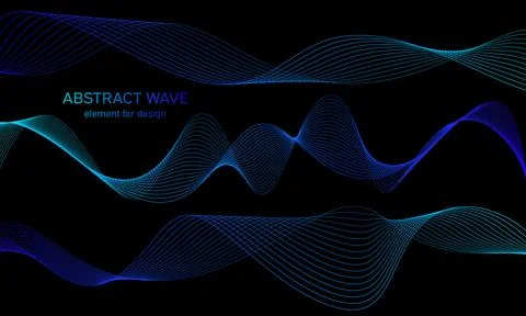 Abstract wave element for design. Digital frequency track equalizer. Stylized Stock Illustration