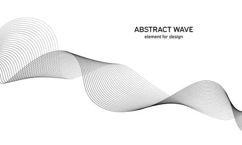 Abstract wave element for design. Digital frequency track equalizer. Styliz.. Stock Illustration
