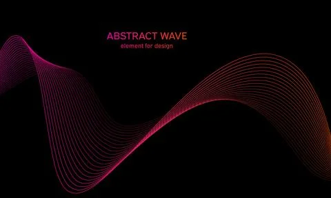 Abstract wave element for design. Digital frequency track equalizer. Stylized Stock Illustration