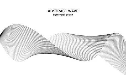 Abstract wave element for design. Digital frequency track equalizer. Stylized Stock Illustration