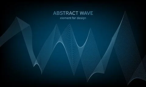 Abstract wave element for design. Digital frequency track equalizer. Stylized Stock Illustration