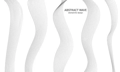 Abstract wave element for design. Digital frequency track equalizer. Styliz.. Stock Illustration