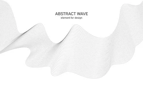 Abstract wave element for design. Digital frequency track equalizer. Stylized Stock Illustration