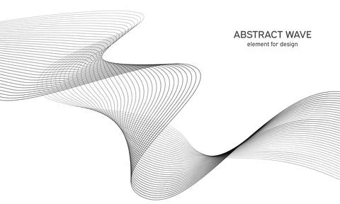 Abstract wave element for design. Digital frequency track equalizer. Stylized Stock Illustration