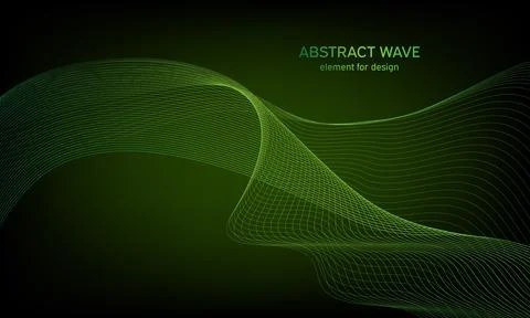Abstract wave element for design. Digital frequency track equalizer. Styliz.. Stock Illustration