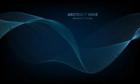 Abstract wave element for design. Digital frequency track equalizer. Stylized Stock Illustration