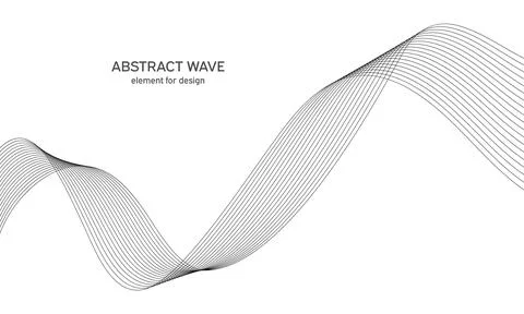 Abstract wave element for design. Digital frequency track equalizer. Stylized Stock Illustration