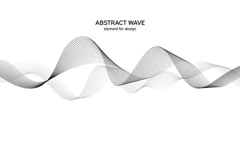 Abstract wave element for design. Digital frequency track equalizer. Stylized Stock Illustration