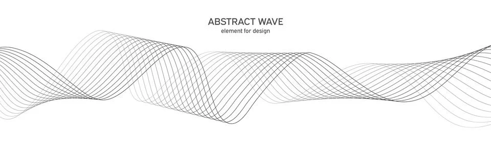 Abstract wave element for design. Digital frequency track equalizer. Stylized Illustrazione stock
