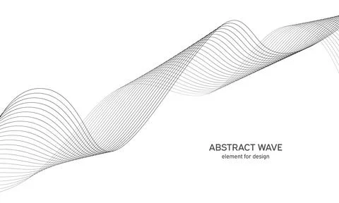 Abstract wave element for design. Digital frequency track equalizer. Stylized Stock Illustration