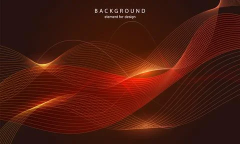 Abstract wave element with perspective mesh with depth of field effect for de Stock Illustration