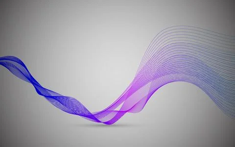 Abstract wave elements for design. Stylish line art background. Digital fre.. イラスト素材