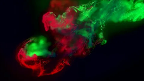 Abstract wave energy background looping 4k animation of abstract fractal light s Stock Footage 256017412