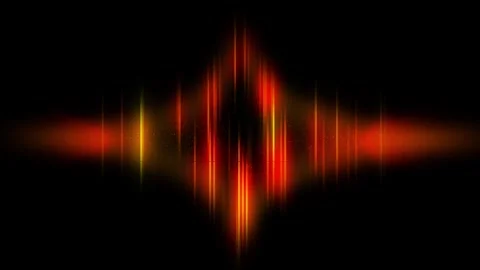 Abstract Wave equalizer audio visualizer Orange color on black background Stock Footage 311747446