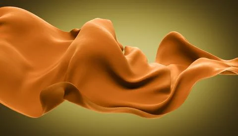 Abstract wave fabric movement dynamic orange color Stock Illustration