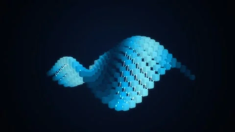 Abstract wave field artificial intelligence data landscape seamless loop 4k Stock Footage 342949754