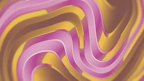 Abstract wave flow 3d rendering loop animation. Colorful motion design template Stock Footage 166438767