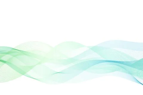 Abstract wave flow line isolated on white background. Wavy fluid pattern design Illustrazione stock