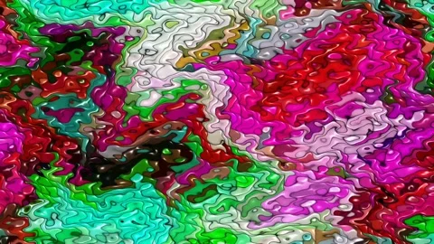 Abstract wave flow loop animation. Colorful wavy graphic template fluid animated Stock Footage 132875883