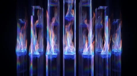 Abstract wave flow Psychedelic iridescent holographic light background Stock Footage 331461859