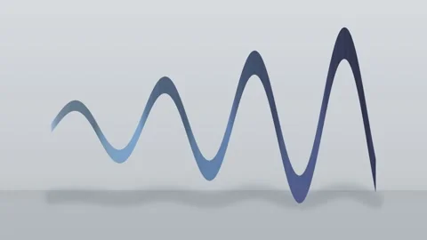 Abstract wave form animation showing growing frequency and amplitude motion.. Stock Footage 340580406