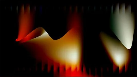 Abstract wave form with gradient colors and dark background Ilustración de archivo