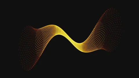 Abstract wave form made of glowing particles flowing through dark space bac.. Stock Footage 340807946