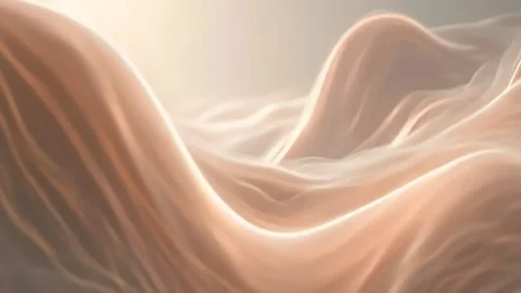 Abstract Wave Forms Flowing Gently with Soft Natural Light Stock Footage 314146485