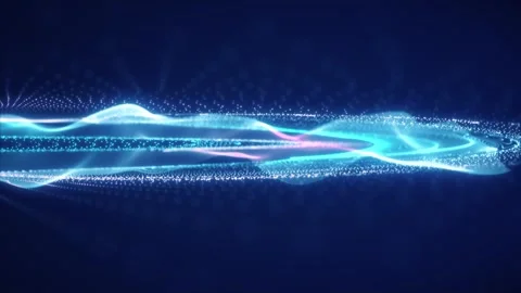 Abstract Wave with Glowing Particles Stock Footage 332246088