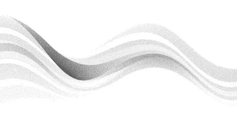 Abstract wave. Gradient from dots , black dotwork grain texture. Stock Illustration