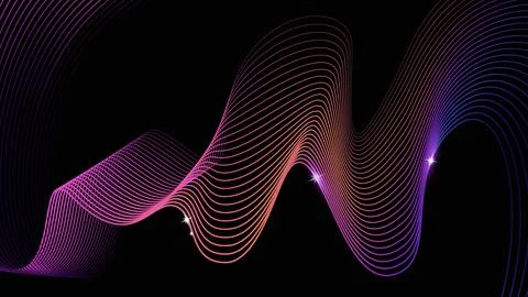 Abstract wave gradient line background Stock Illustration