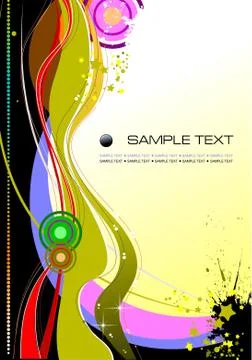 Abstract wave grunge background Stock Illustration