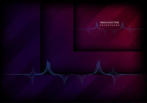 Abstract wave &amp; half-tone background. Element for design. Stylized line art.. Stock Illustration