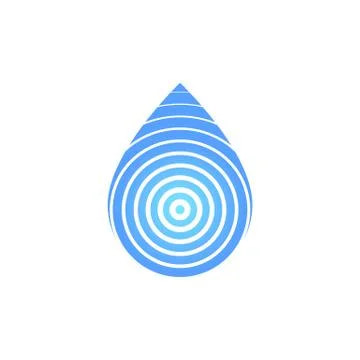 Abstract Wave inside Blue Water. Vector Illustration Stock-Illustration
